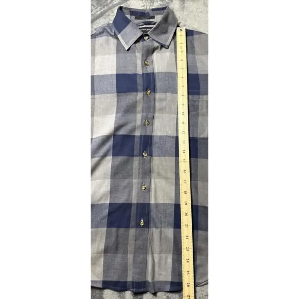 Banana Republic Men’s Flannel Untuck Fit Button Up Shirt Plaid Small Super Soft - Picture 5 of 6
